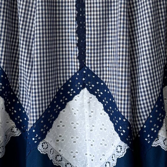 Vintage Little House Creations Prairie Skirt Sz Lg Patchwork Boho Cottage Gypsy - Picture 15 of 16